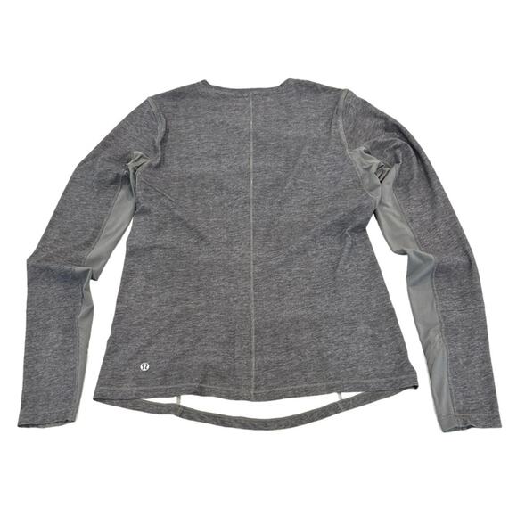 Lululemon Long Sleeve Performace Top Womens Size 6 Heather Gray Lightweight - Picture 2 of 4